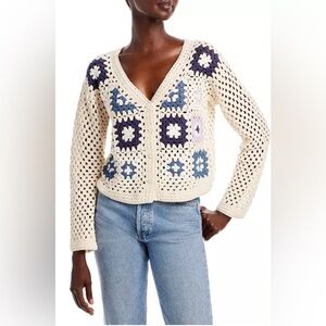 Aqua Crochet Cardigan Sweater - Bloomingdale’s Exclusive